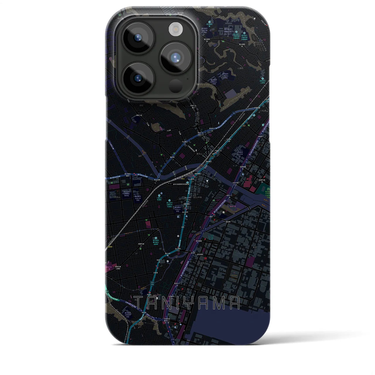 【谷山(鹿児島県)】地図柄iPhoneケース(バックカバータイプ)