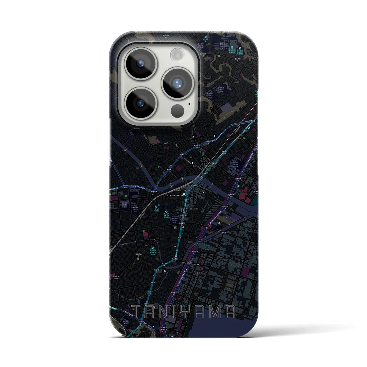 【谷山(鹿児島県)】地図柄iPhoneケース(バックカバータイプ)