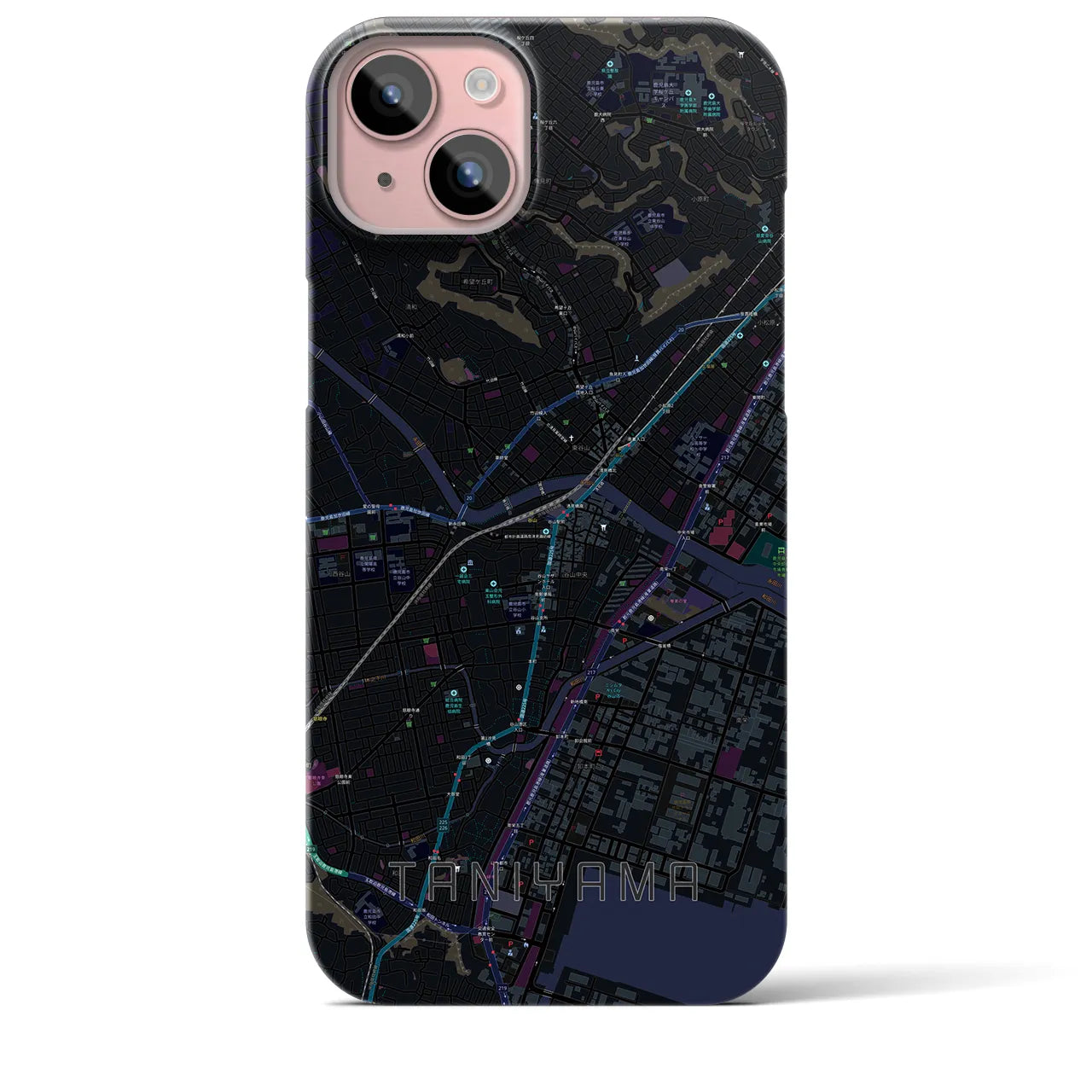 【谷山(鹿児島県)】地図柄iPhoneケース(バックカバータイプ)