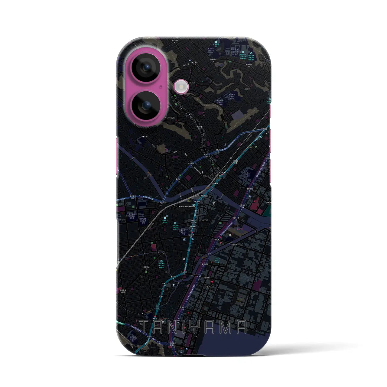 【谷山(鹿児島県)】地図柄iPhoneケース(バックカバータイプ)