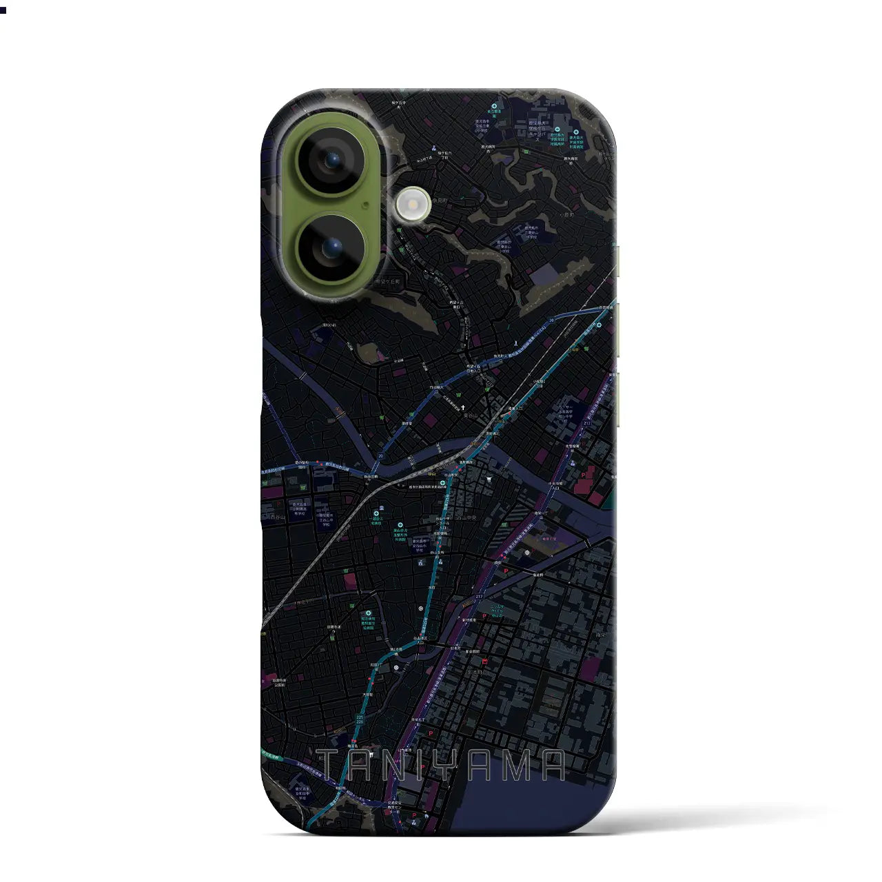 【谷山(鹿児島県)】地図柄iPhoneケース(バックカバータイプ)