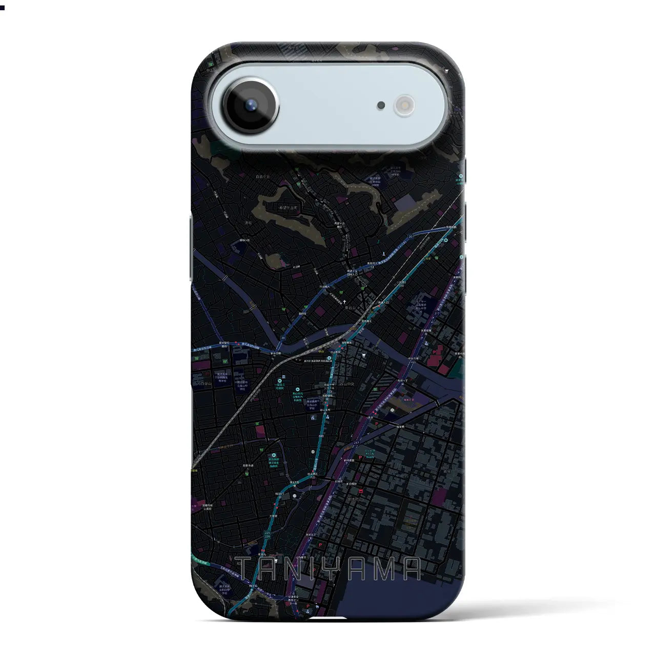 【谷山(鹿児島県)】地図柄iPhoneケース(バックカバータイプ)