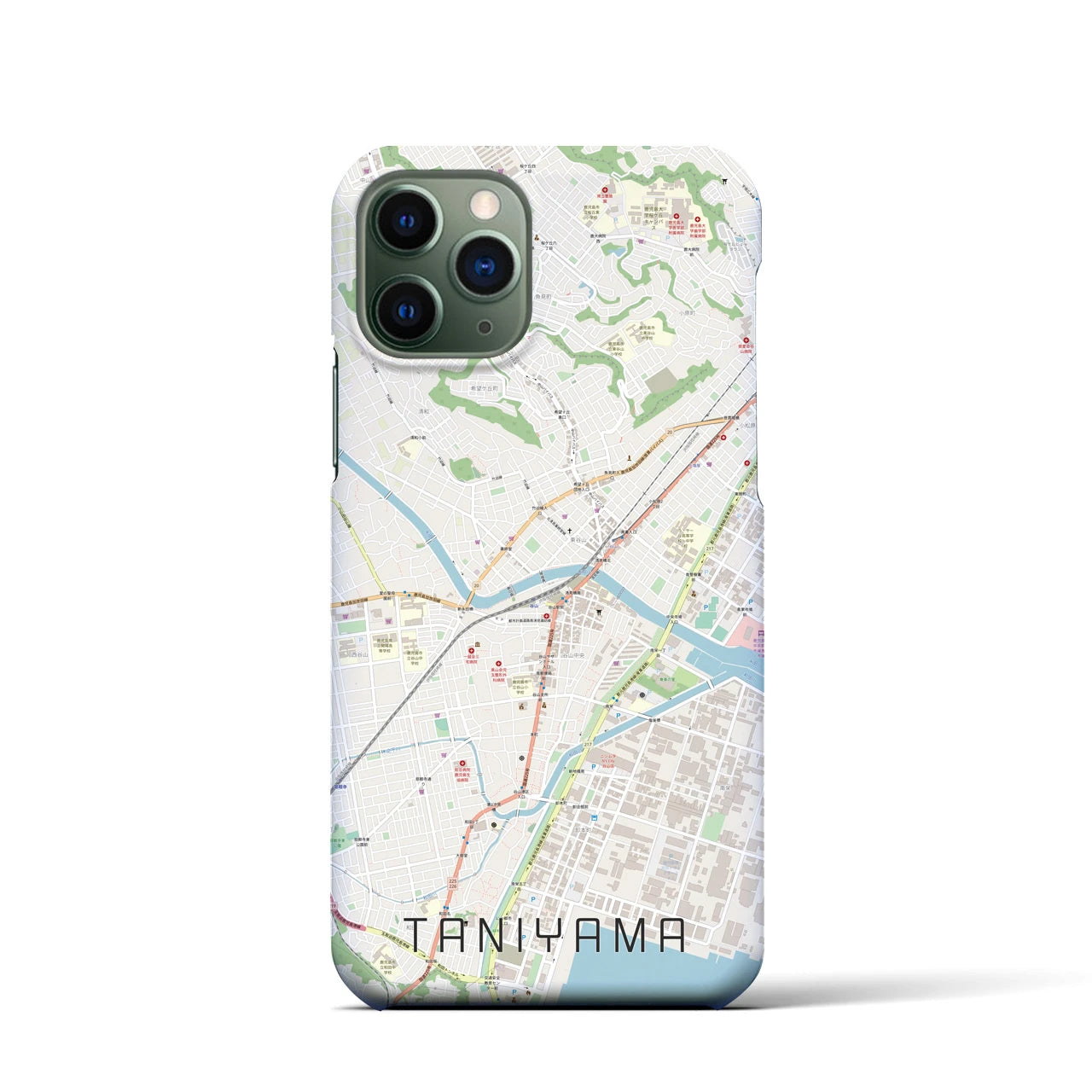 【谷山(鹿児島県)】地図柄iPhoneケース(バックカバータイプ)