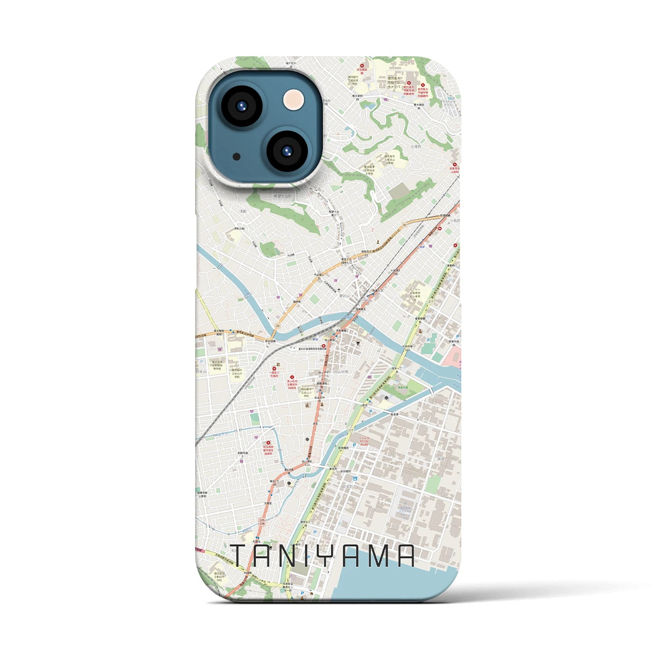 【谷山(鹿児島県)】地図柄iPhoneケース(バックカバータイプ)