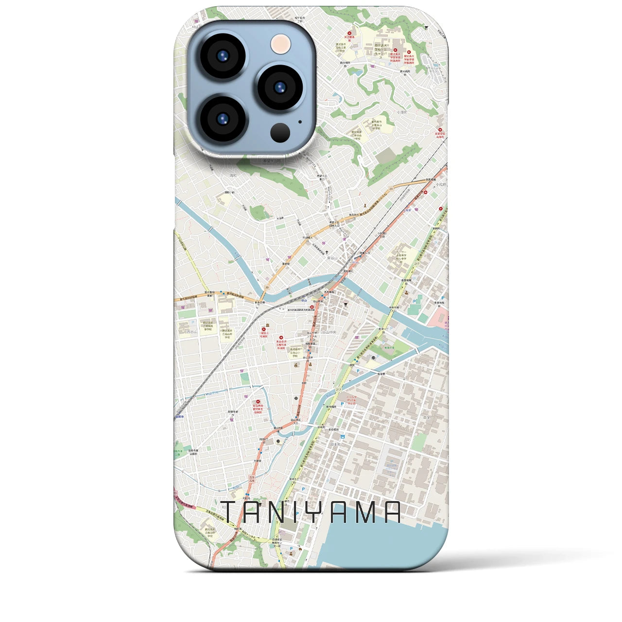 【谷山(鹿児島県)】地図柄iPhoneケース(バックカバータイプ)
