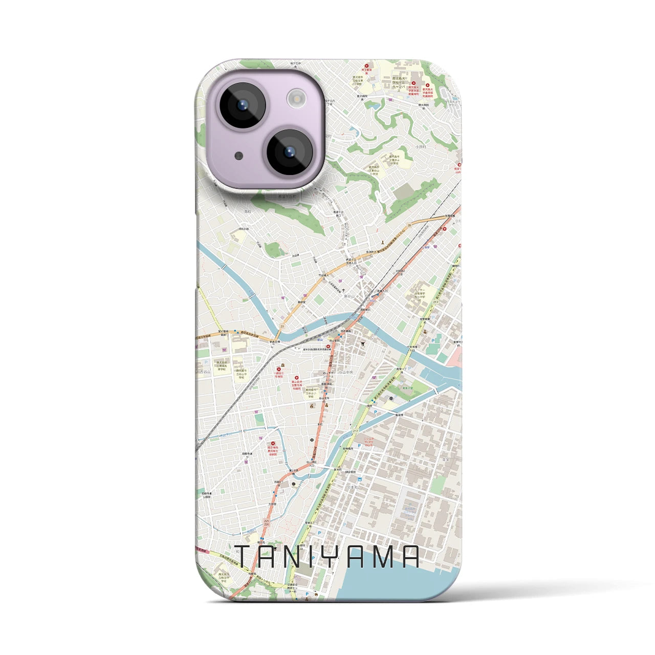 【谷山(鹿児島県)】地図柄iPhoneケース(バックカバータイプ)