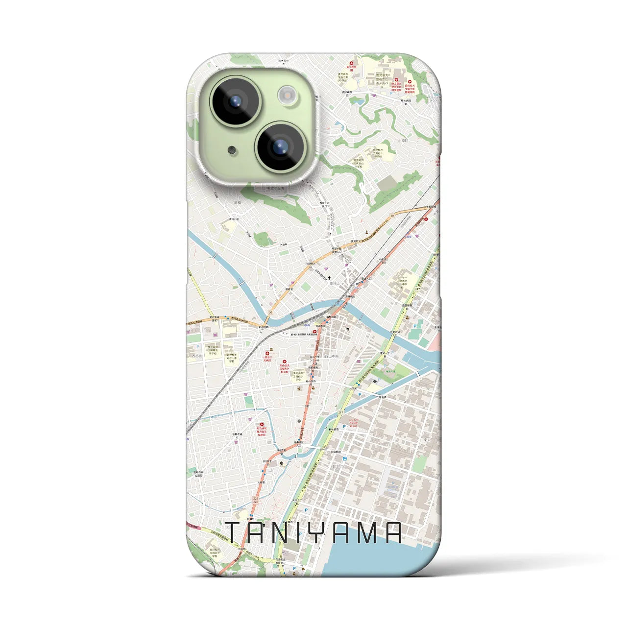 【谷山(鹿児島県)】地図柄iPhoneケース(バックカバータイプ)
