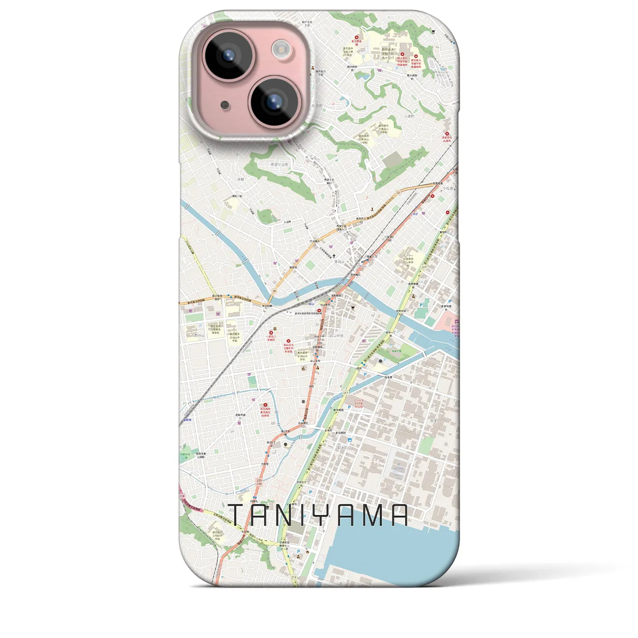 【谷山(鹿児島県)】地図柄iPhoneケース(バックカバータイプ)