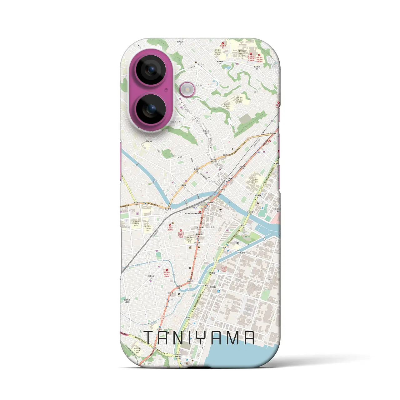 【谷山(鹿児島県)】地図柄iPhoneケース(バックカバータイプ)