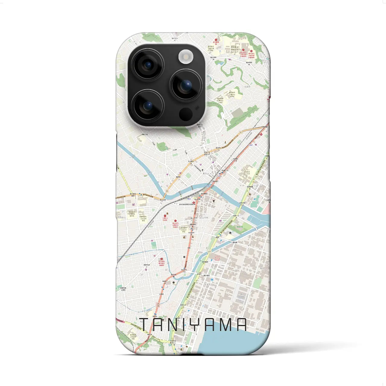 【谷山(鹿児島県)】地図柄iPhoneケース(バックカバータイプ)