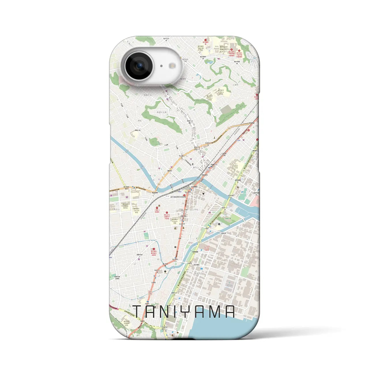 【谷山(鹿児島県)】地図柄iPhoneケース(バックカバータイプ)