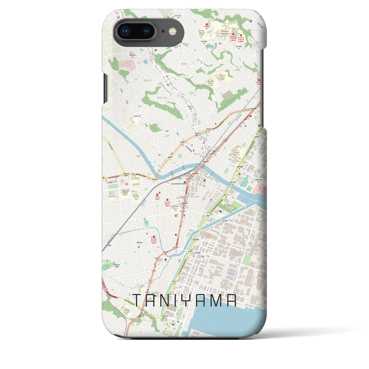 【谷山(鹿児島県)】地図柄iPhoneケース(バックカバータイプ)