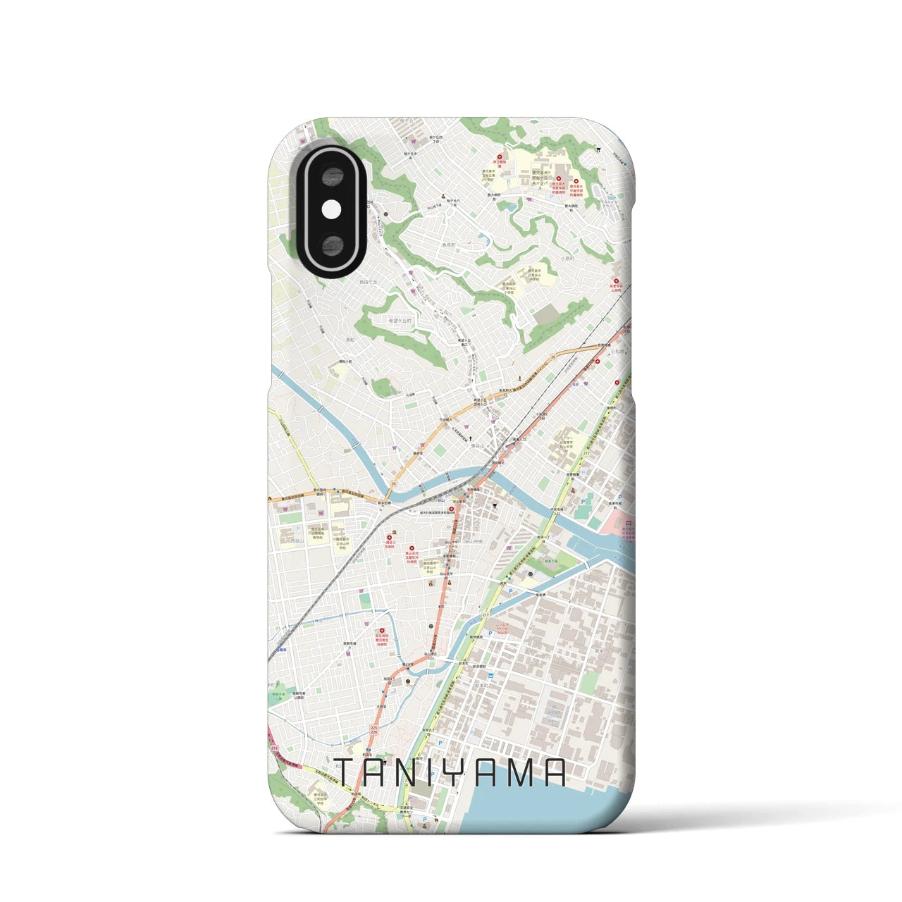 【谷山(鹿児島県)】地図柄iPhoneケース(バックカバータイプ)