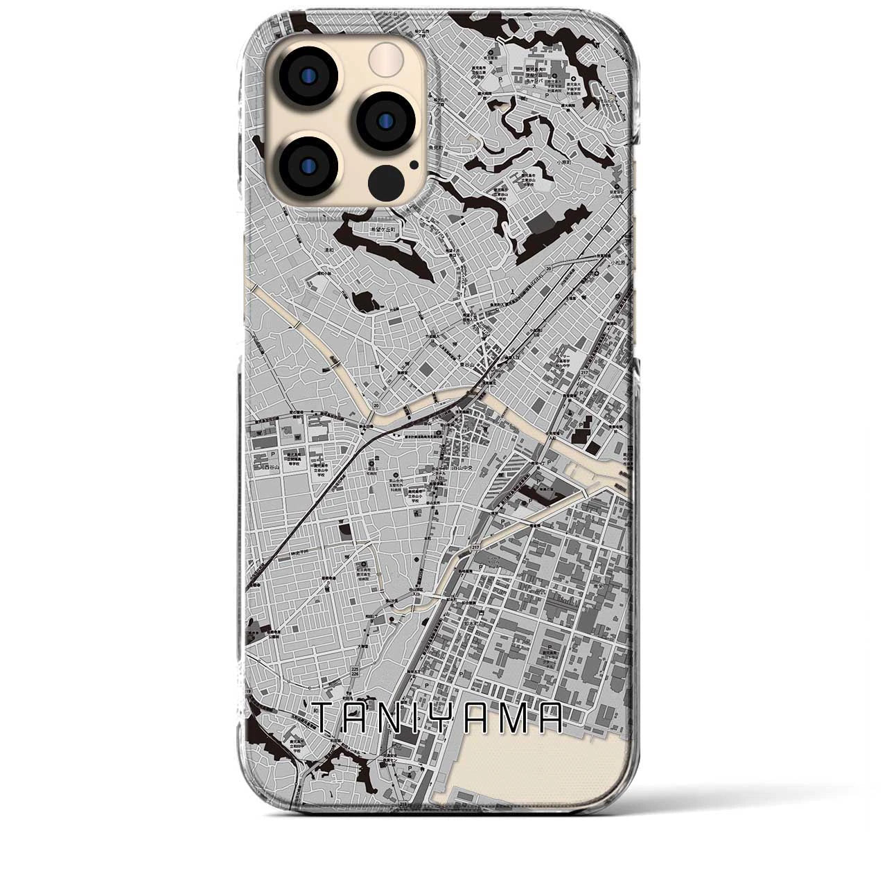 【谷山(鹿児島県)】地図柄iPhoneケース(クリアタイプ)