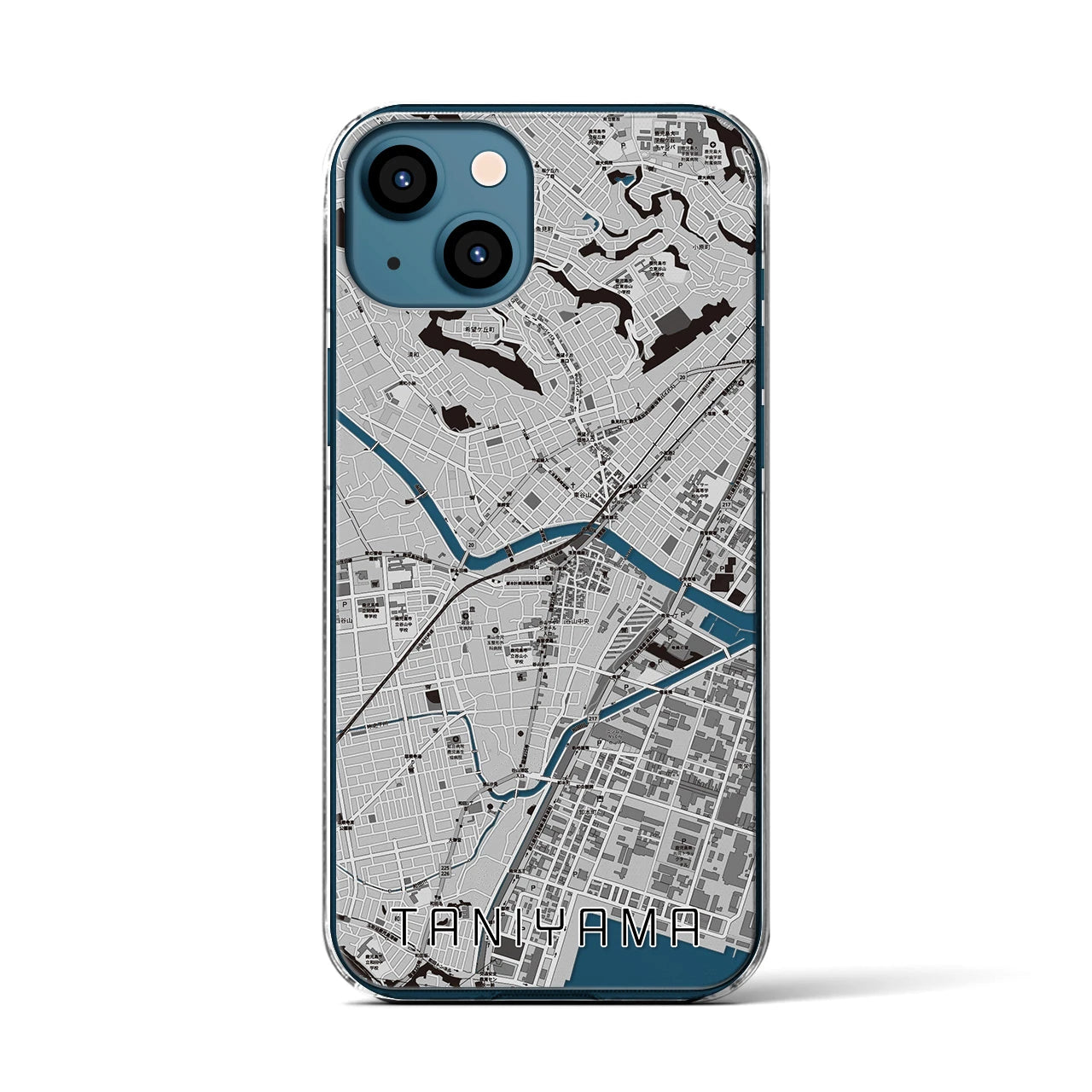 【谷山(鹿児島県)】地図柄iPhoneケース(クリアタイプ)