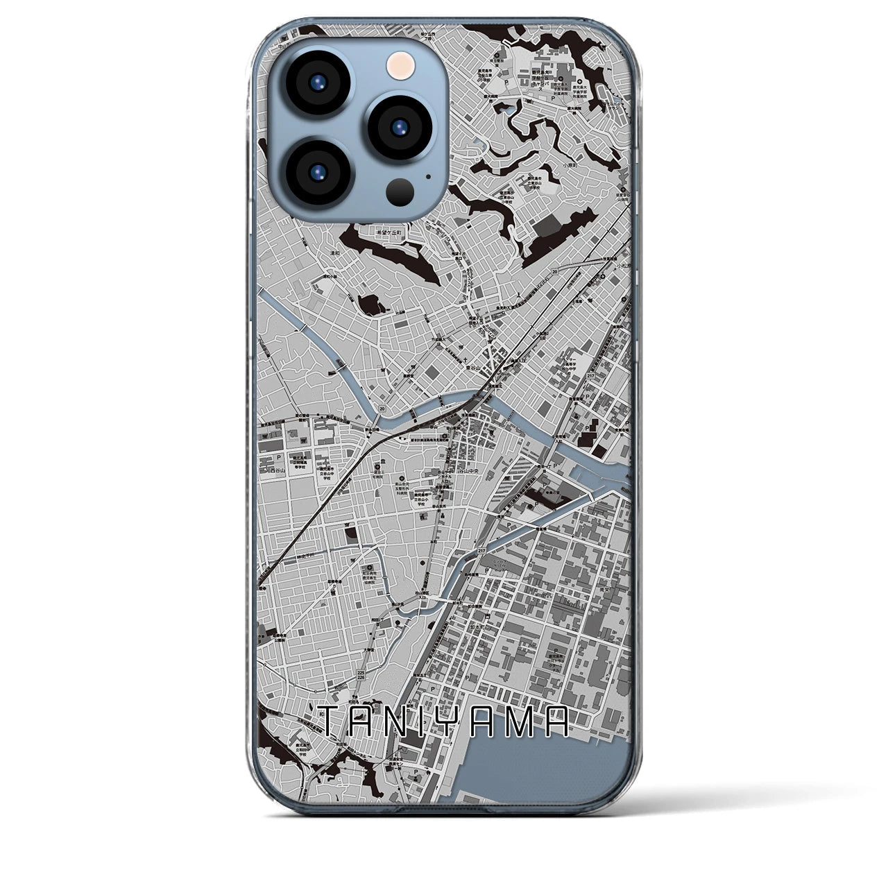 【谷山(鹿児島県)】地図柄iPhoneケース(クリアタイプ)