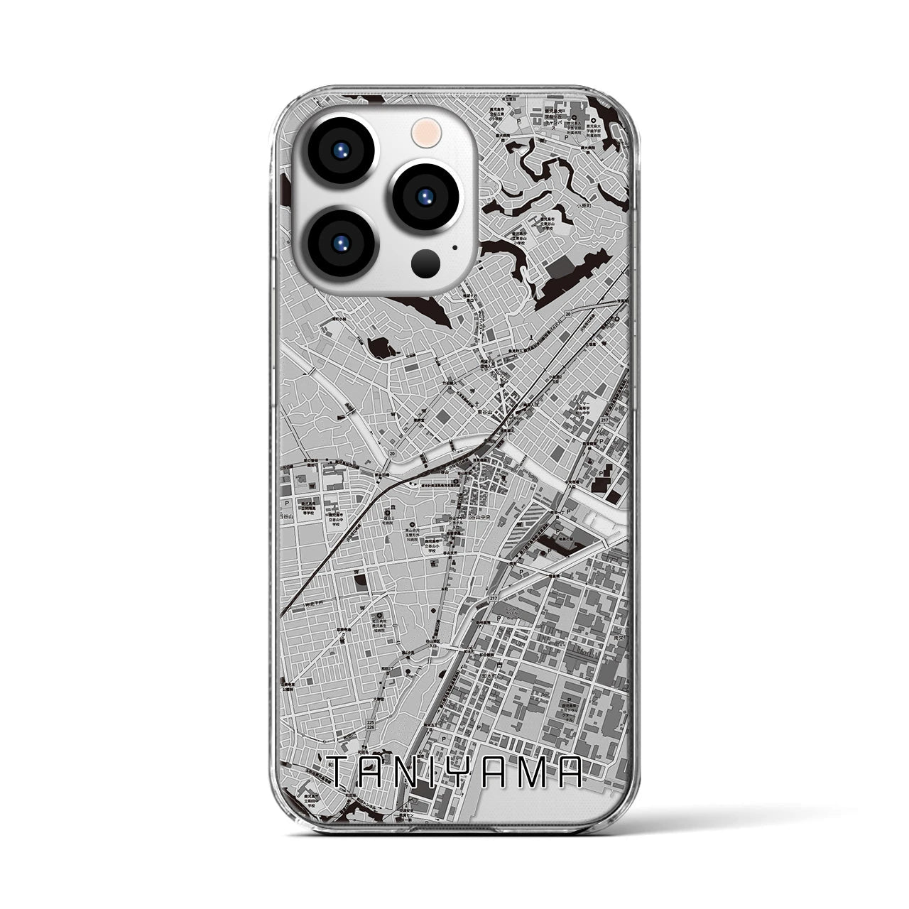 【谷山(鹿児島県)】地図柄iPhoneケース(クリアタイプ)