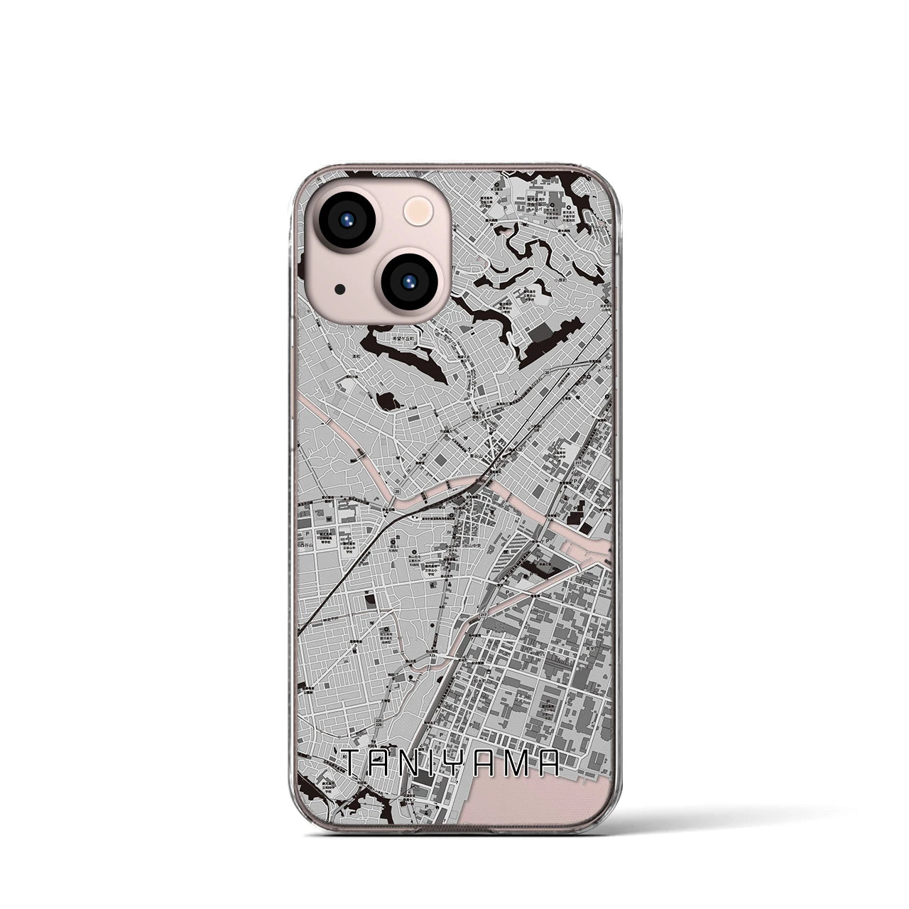 【谷山(鹿児島県)】地図柄iPhoneケース(クリアタイプ)