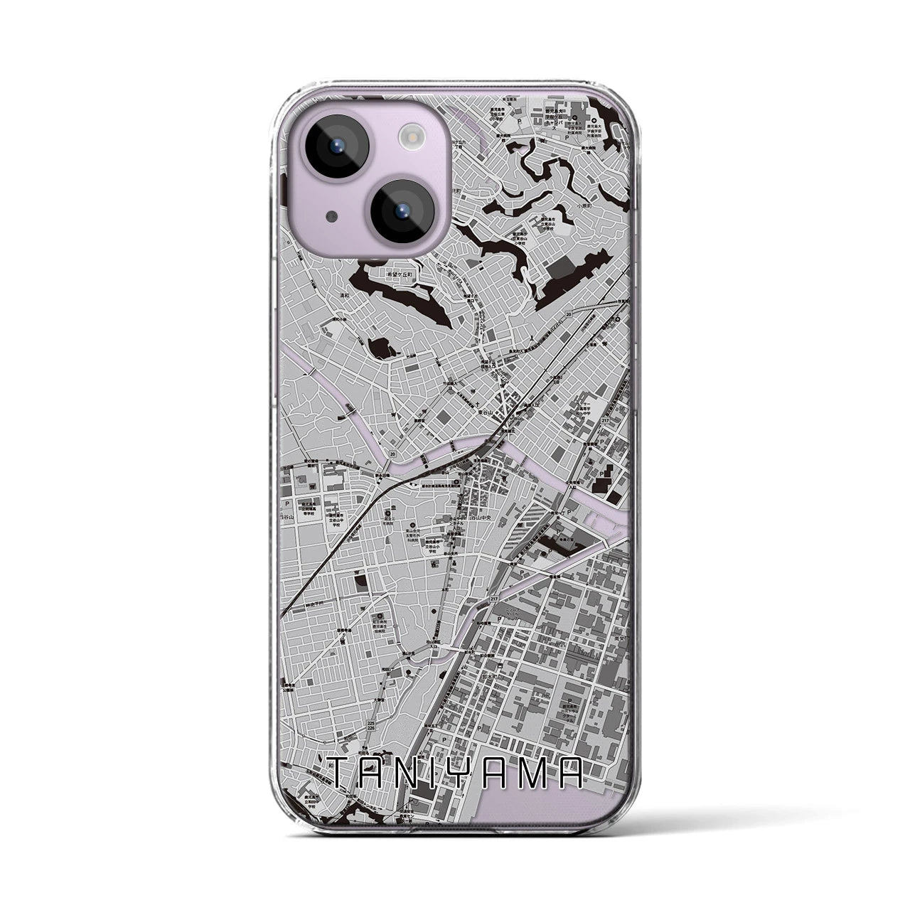 【谷山(鹿児島県)】地図柄iPhoneケース(クリアタイプ)