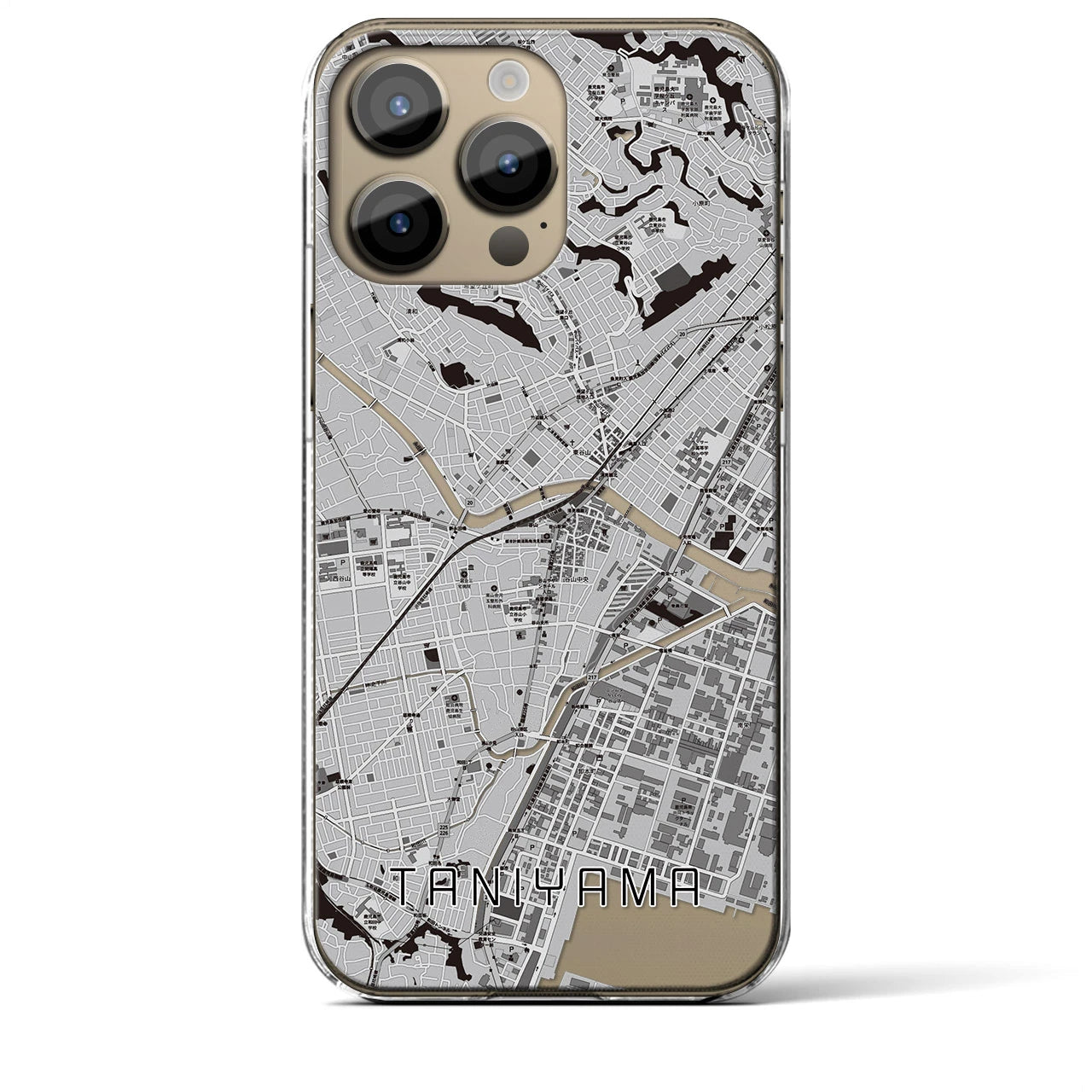 【谷山(鹿児島県)】地図柄iPhoneケース(クリアタイプ)