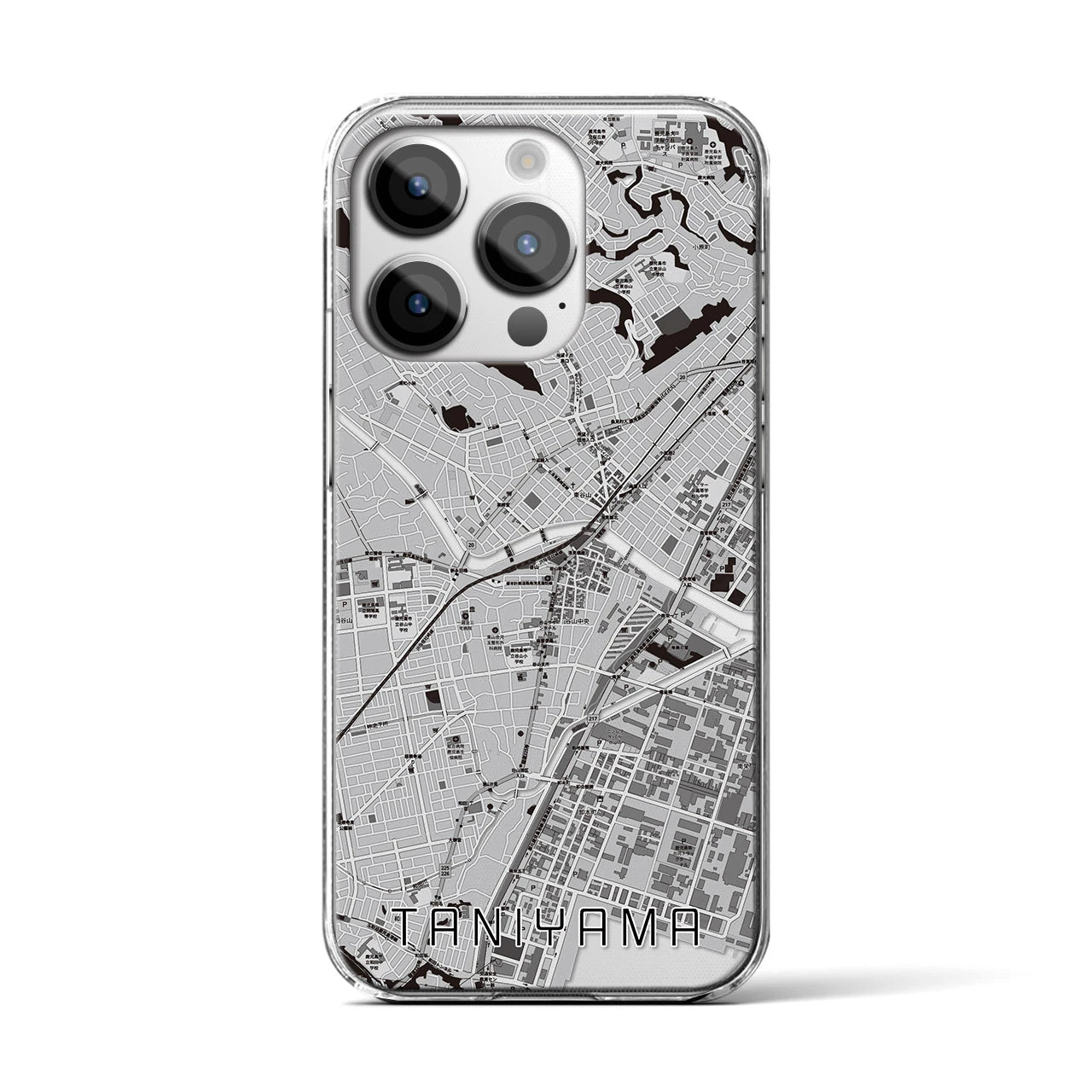 【谷山(鹿児島県)】地図柄iPhoneケース(クリアタイプ)