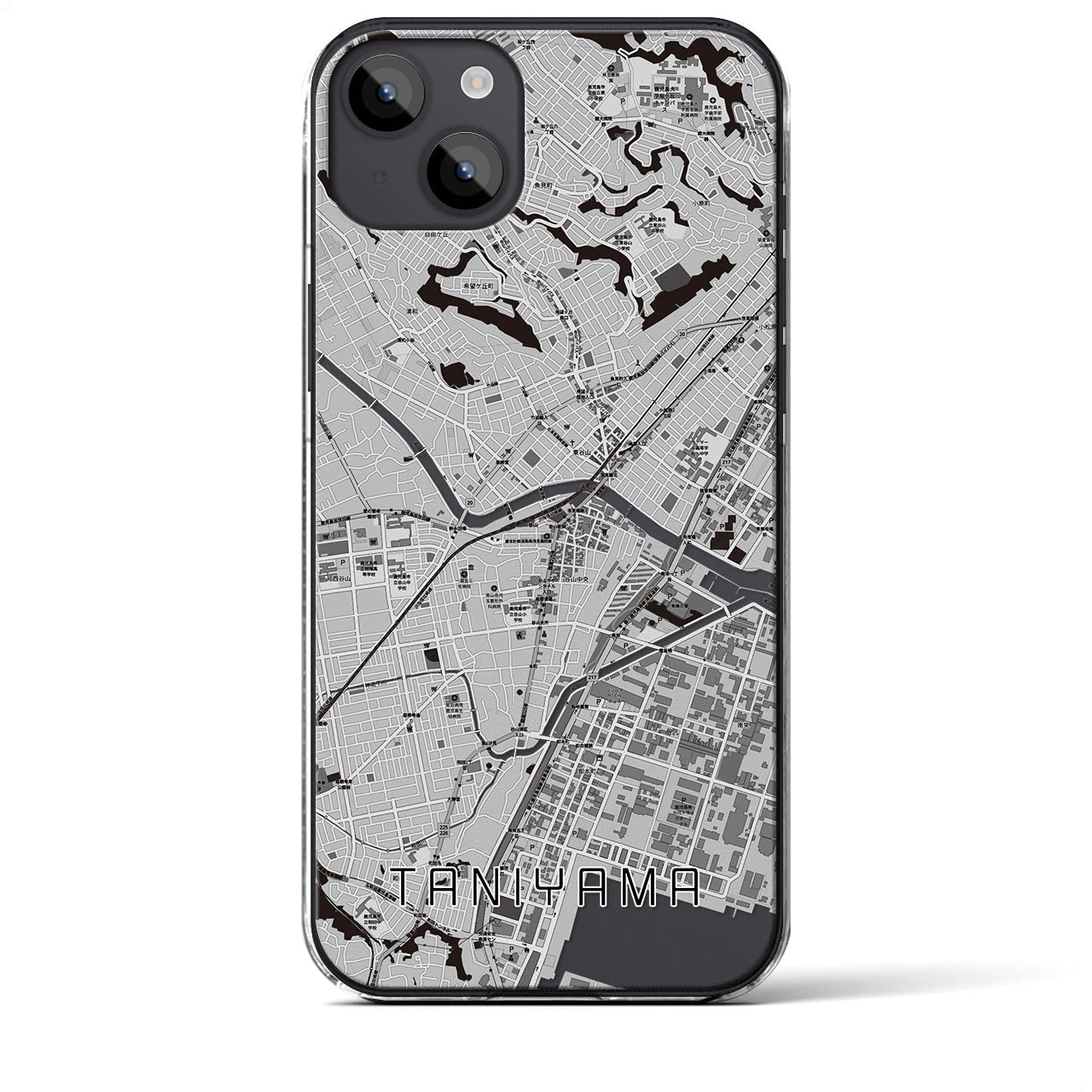 【谷山(鹿児島県)】地図柄iPhoneケース(クリアタイプ)