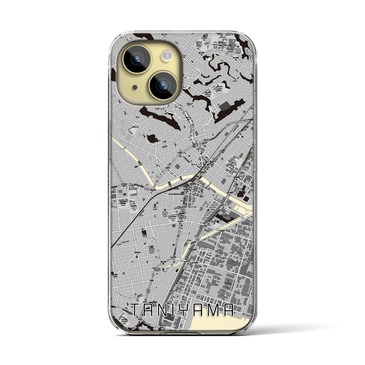 【谷山(鹿児島県)】地図柄iPhoneケース(クリアタイプ)