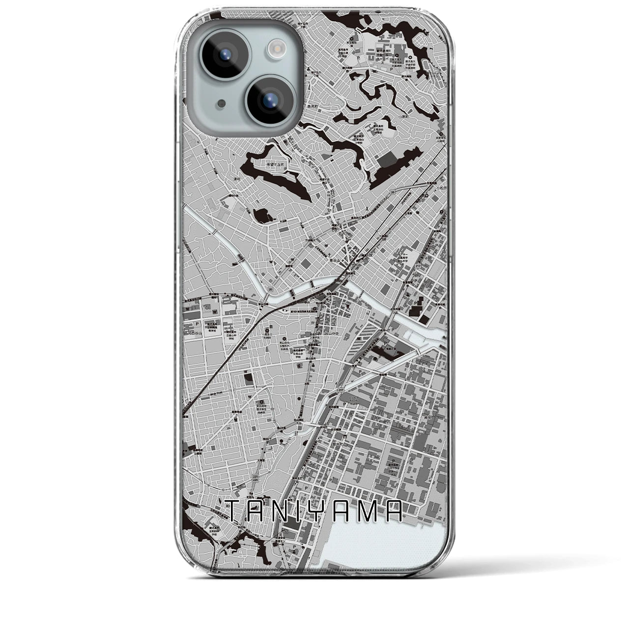 【谷山(鹿児島県)】地図柄iPhoneケース(クリアタイプ)