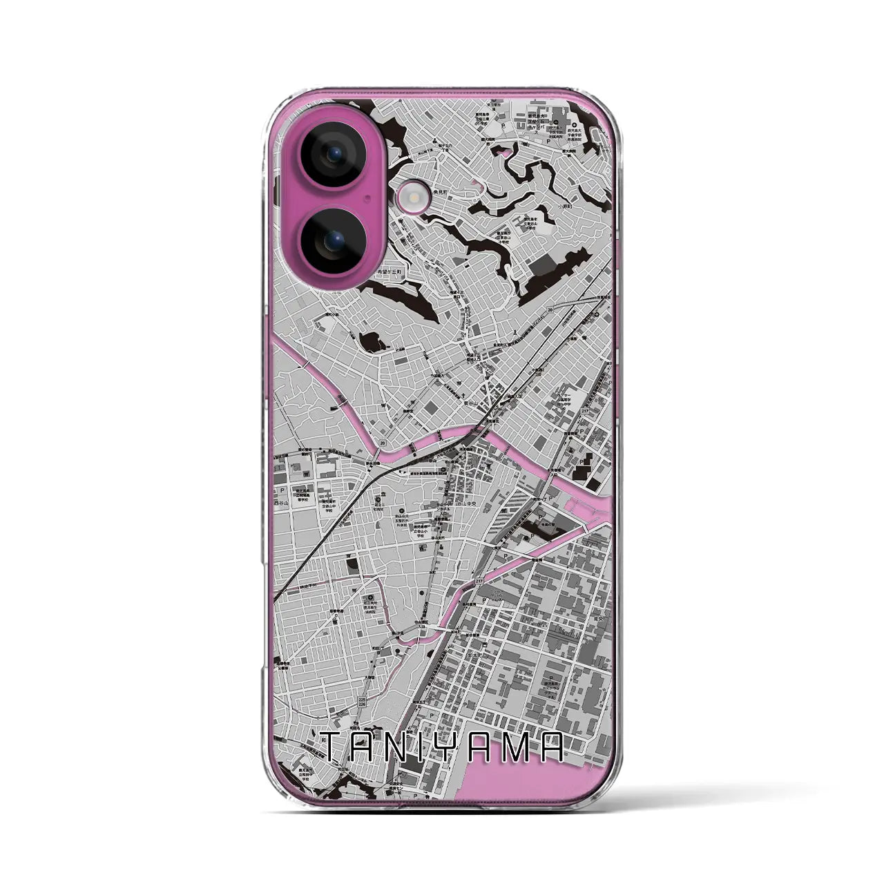 【谷山(鹿児島県)】地図柄iPhoneケース(クリアタイプ)