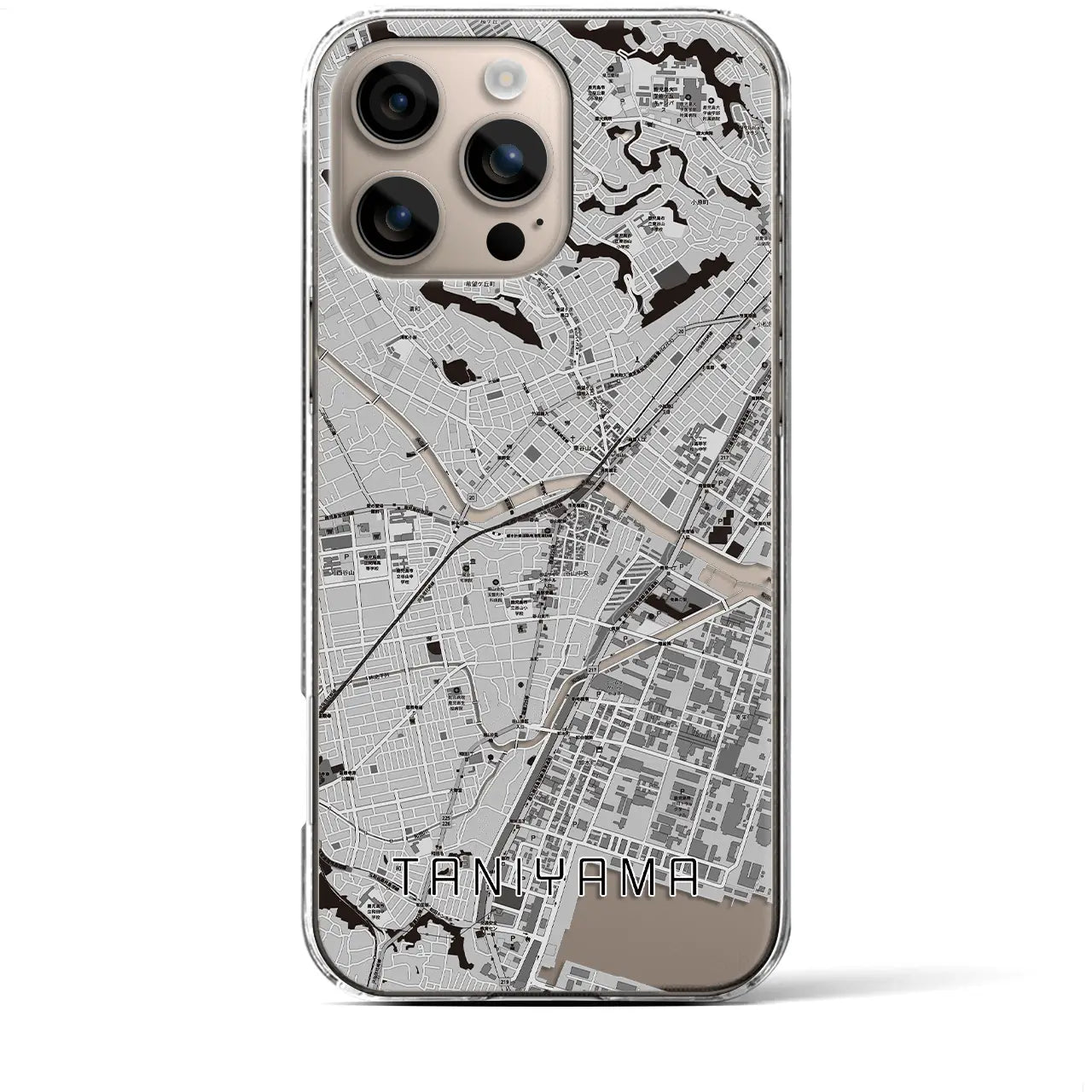 【谷山(鹿児島県)】地図柄iPhoneケース(クリアタイプ)