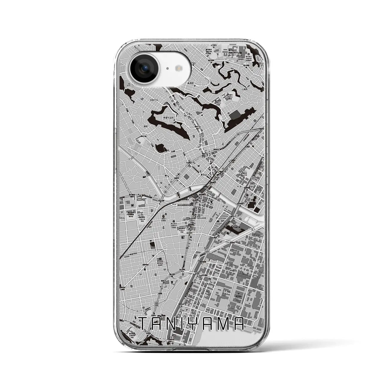 【谷山(鹿児島県)】地図柄iPhoneケース(クリアタイプ)