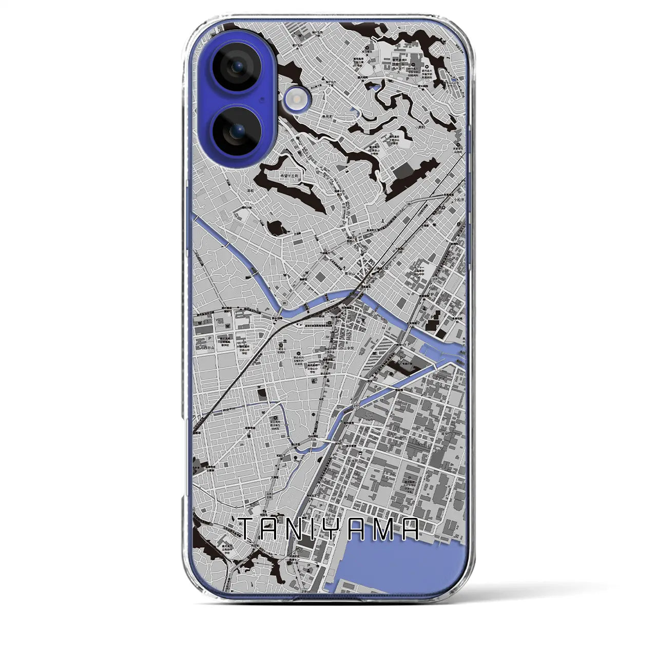 【谷山(鹿児島県)】地図柄iPhoneケース(クリアタイプ)