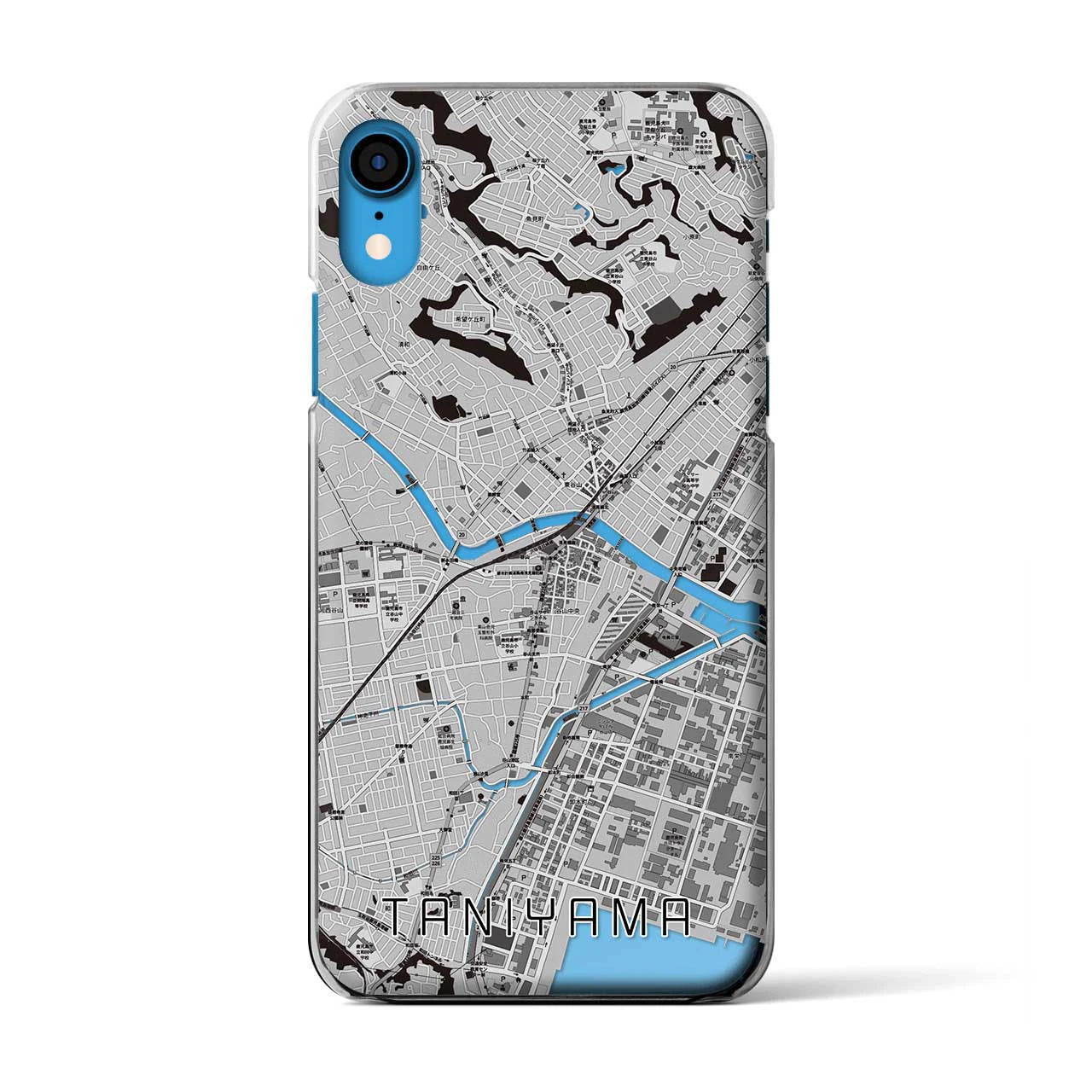 【谷山(鹿児島県)】地図柄iPhoneケース(クリアタイプ)