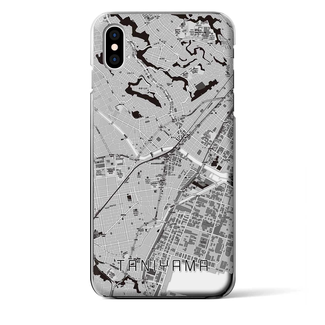 【谷山(鹿児島県)】地図柄iPhoneケース(クリアタイプ)