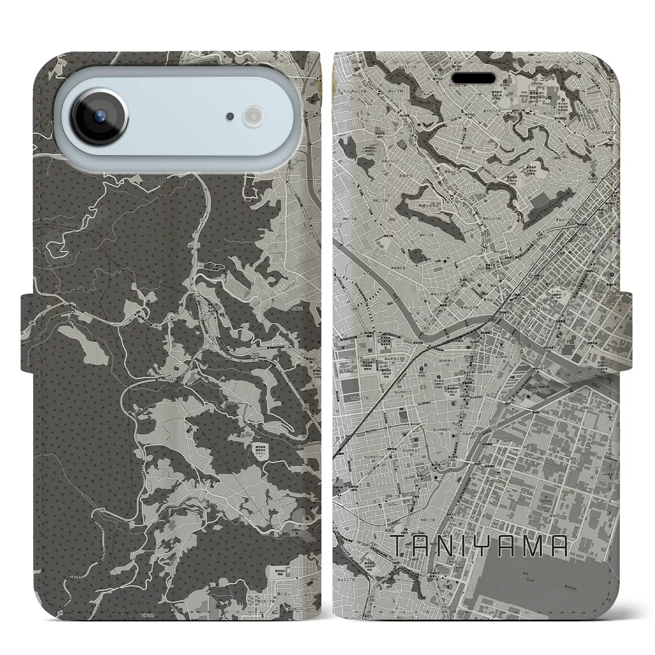 【谷山(鹿児島県)】地図柄iPhoneケース(手帳タイプ)