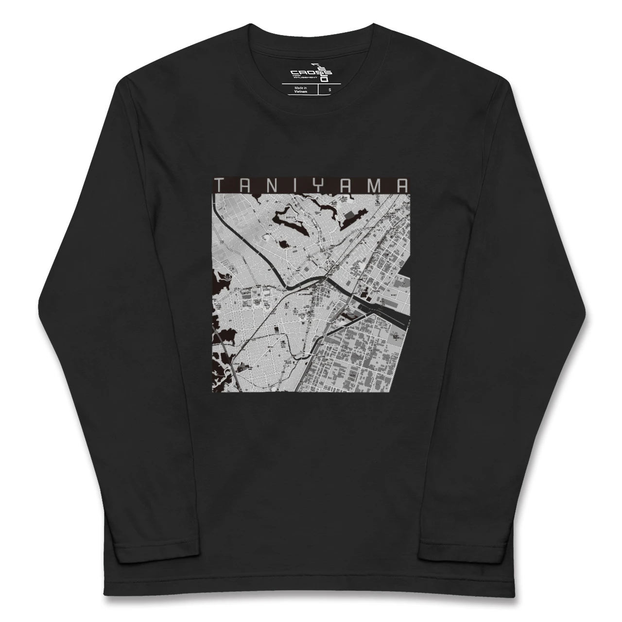 【谷山(鹿児島県)】地図柄ロングスリーブTシャツ