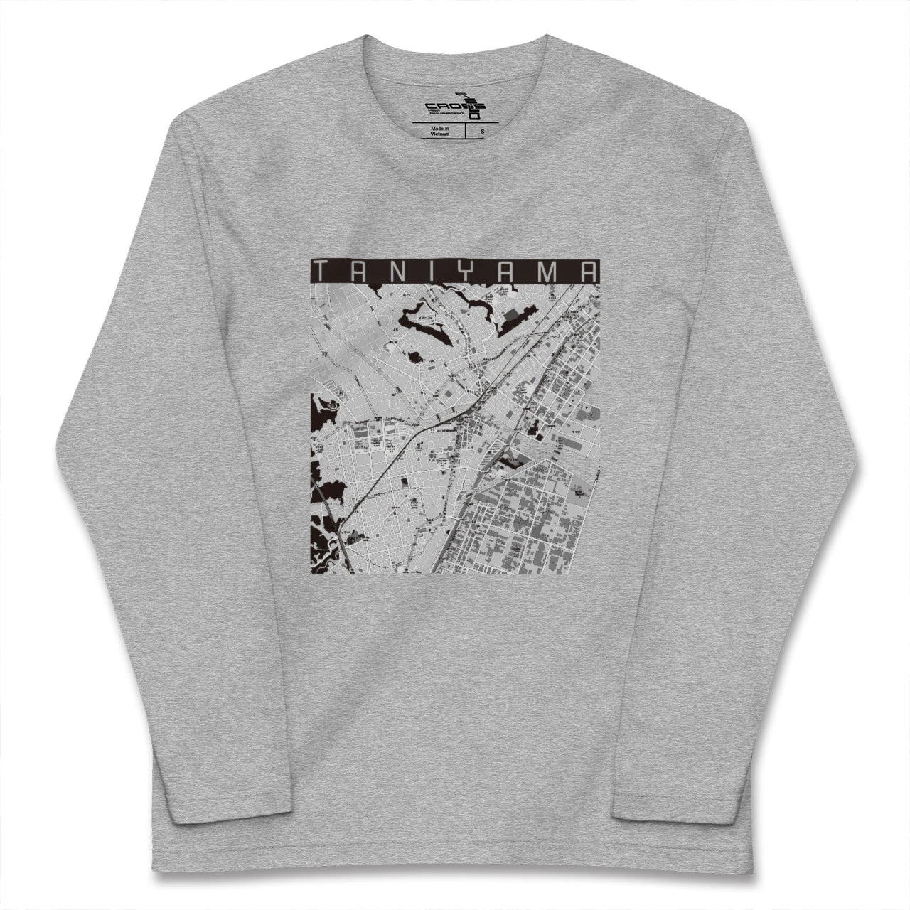 【谷山(鹿児島県)】地図柄ロングスリーブTシャツ