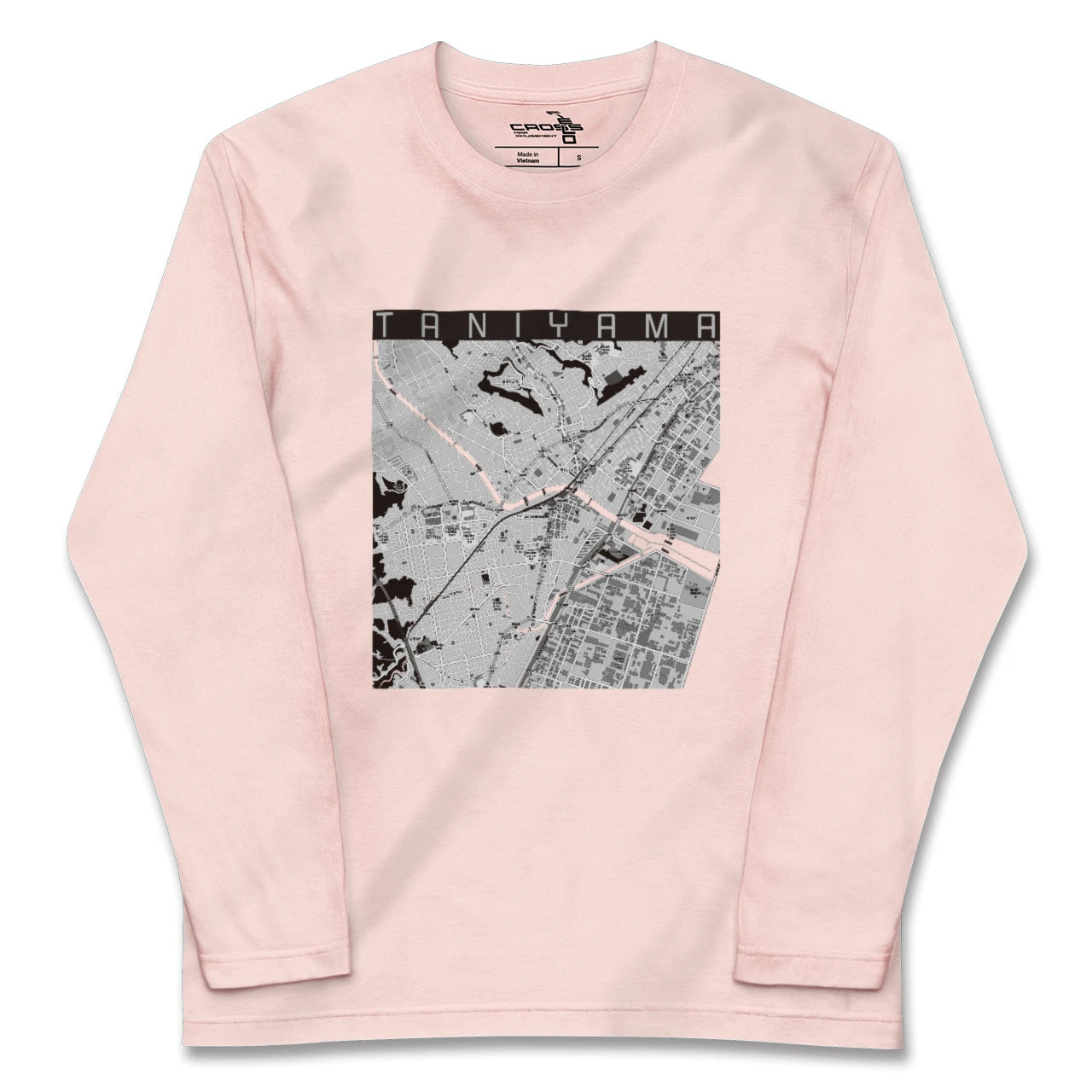 【谷山(鹿児島県)】地図柄ロングスリーブTシャツ