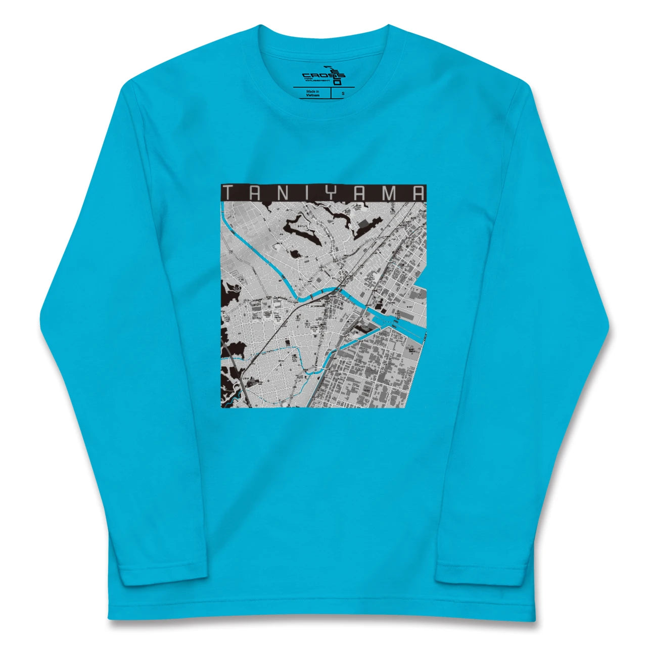 【谷山(鹿児島県)】地図柄ロングスリーブTシャツ