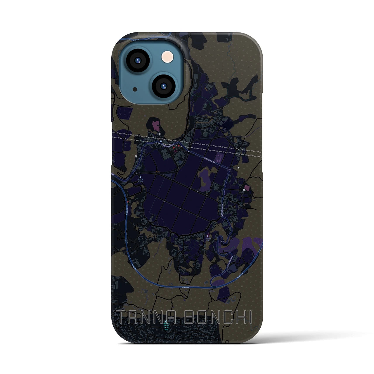 【丹那盆地(静岡県)】地図柄iPhoneケース(バックカバータイプ)