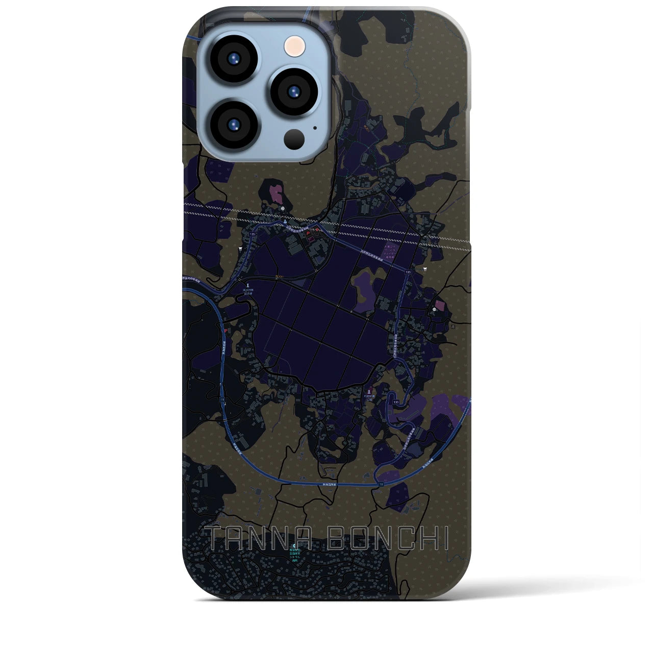 【丹那盆地(静岡県)】地図柄iPhoneケース(バックカバータイプ)