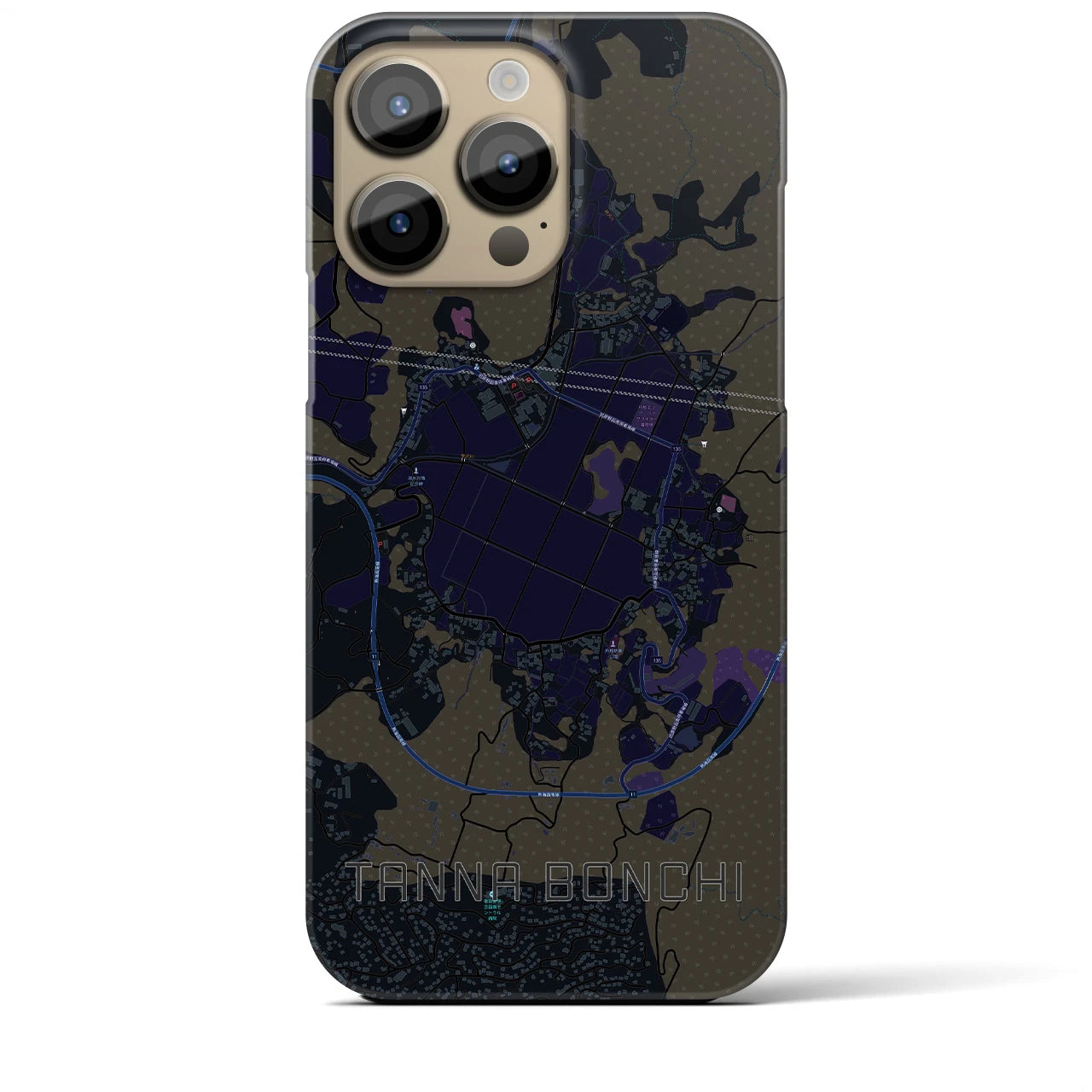 【丹那盆地(静岡県)】地図柄iPhoneケース(バックカバータイプ)