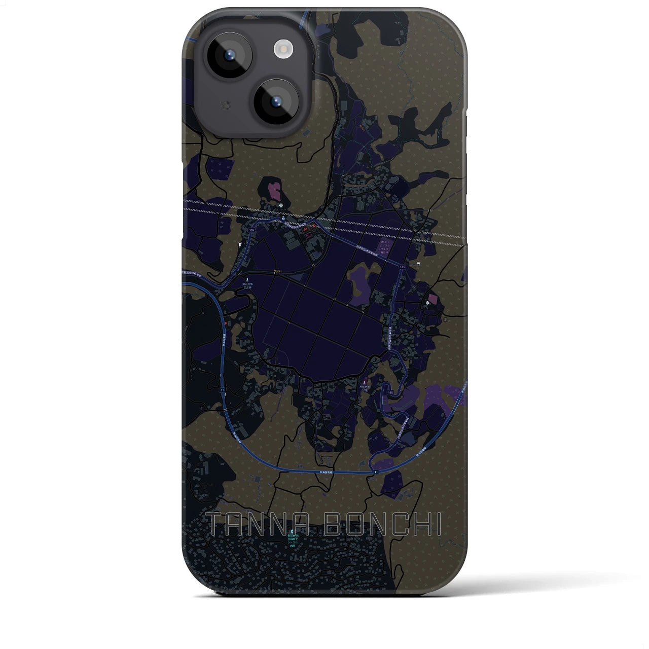 【丹那盆地(静岡県)】地図柄iPhoneケース(バックカバータイプ)