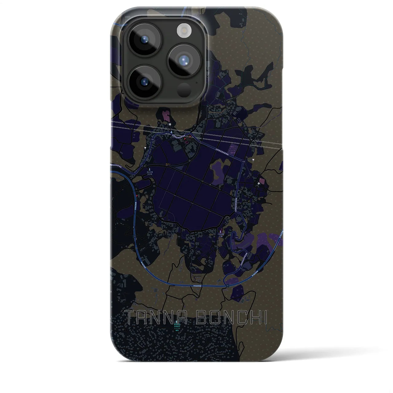 【丹那盆地(静岡県)】地図柄iPhoneケース(バックカバータイプ)