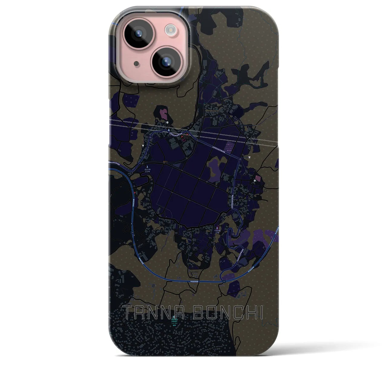 【丹那盆地(静岡県)】地図柄iPhoneケース(バックカバータイプ)