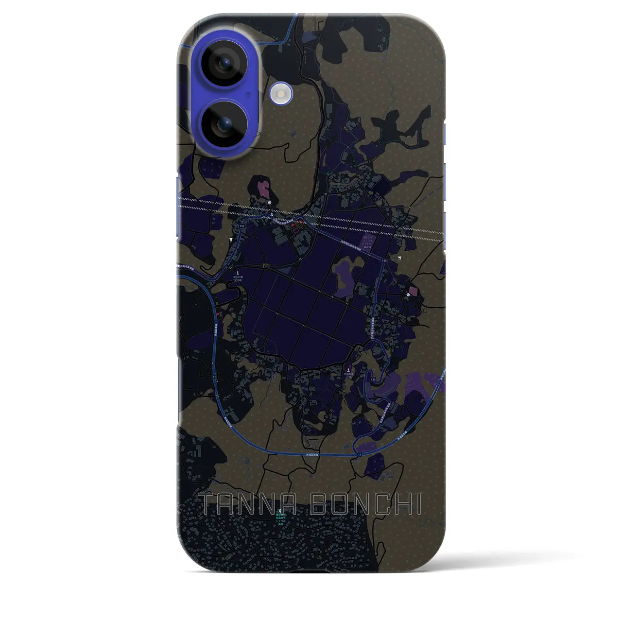 【丹那盆地(静岡県)】地図柄iPhoneケース(バックカバータイプ)