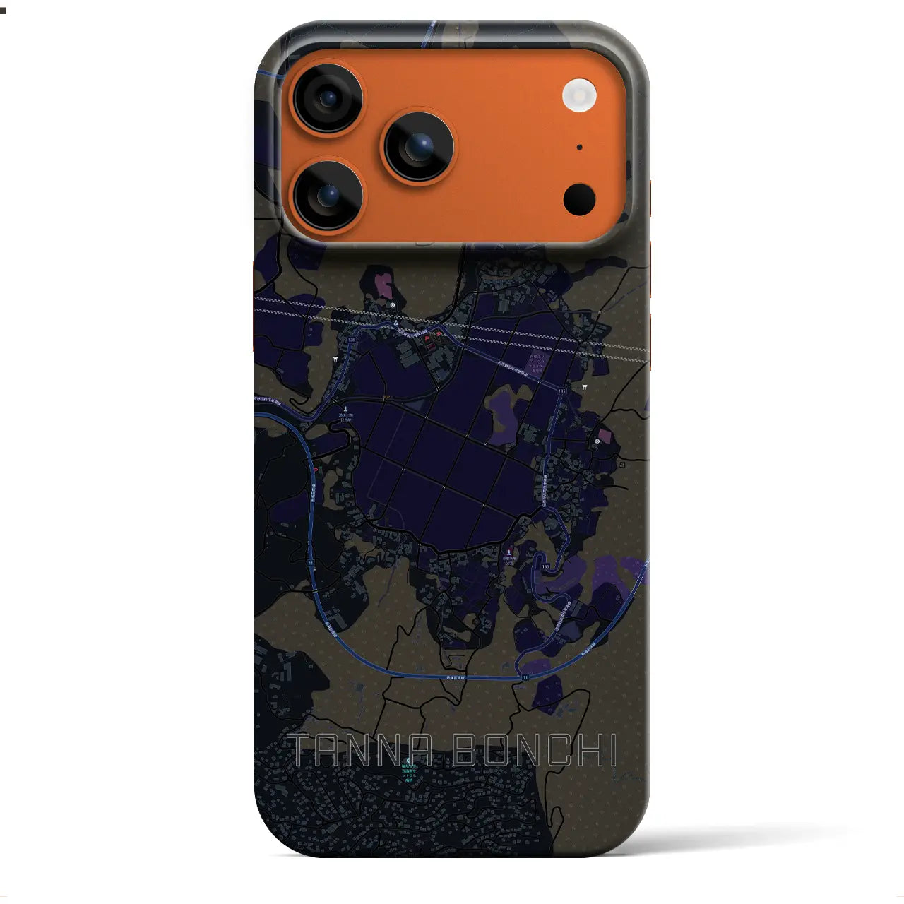 【丹那盆地(静岡県)】地図柄iPhoneケース(バックカバータイプ)