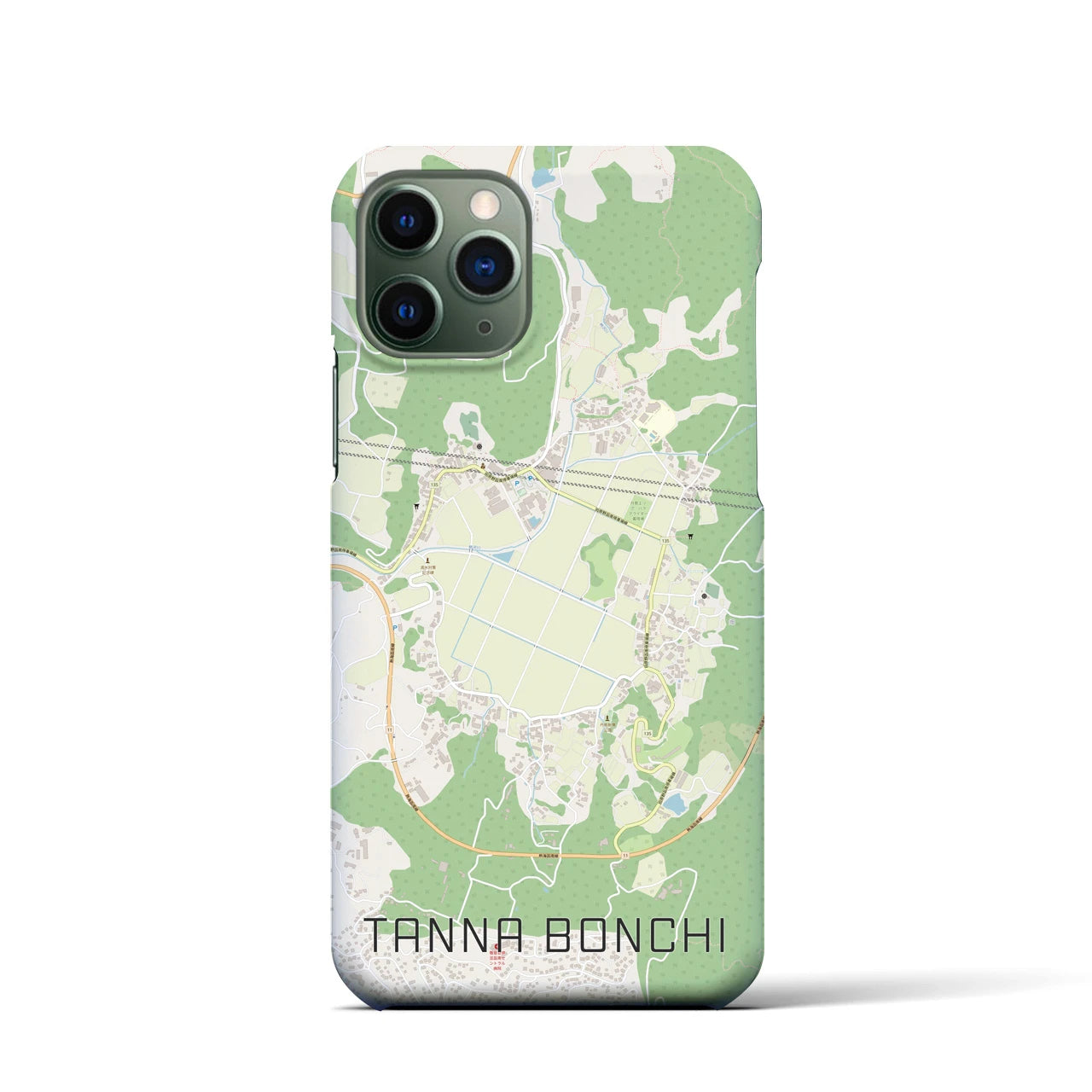 【丹那盆地(静岡県)】地図柄iPhoneケース(バックカバータイプ)