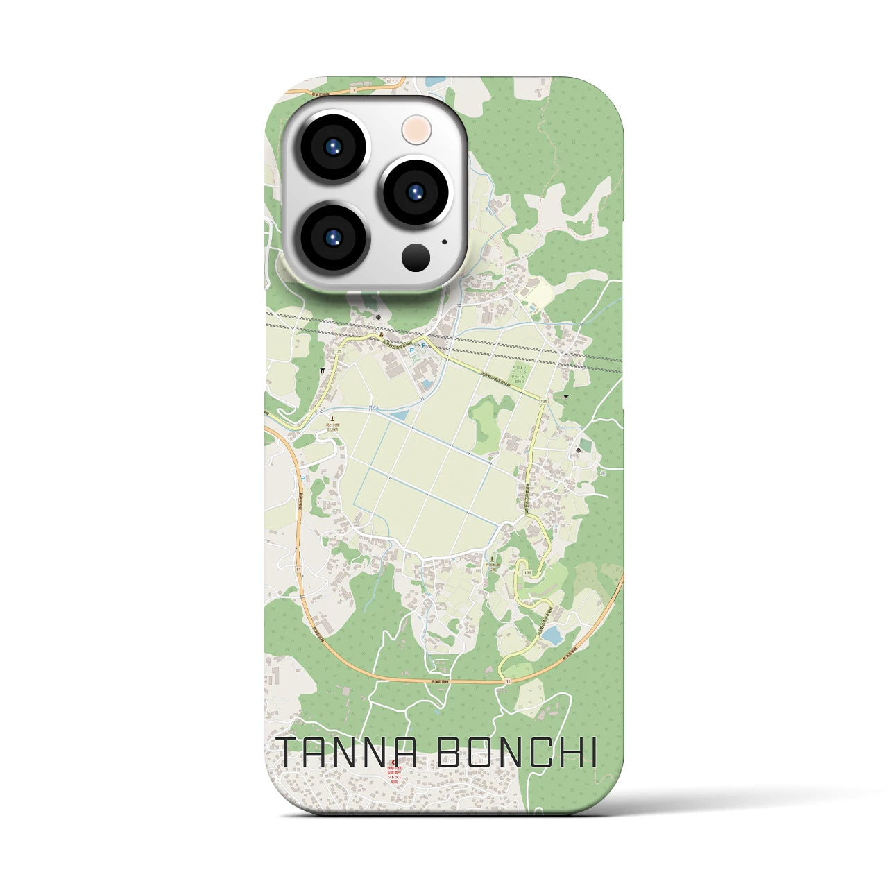 【丹那盆地(静岡県)】地図柄iPhoneケース(バックカバータイプ)