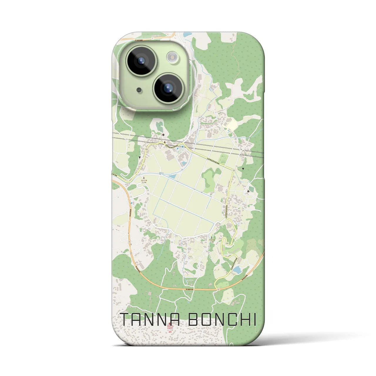 【丹那盆地(静岡県)】地図柄iPhoneケース(バックカバータイプ)